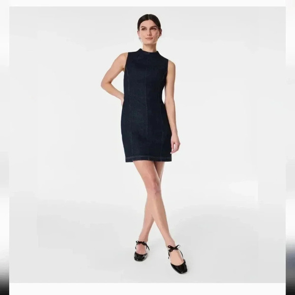 Spanx Denim Seamed Shift Dress - Picture 2 of 6
